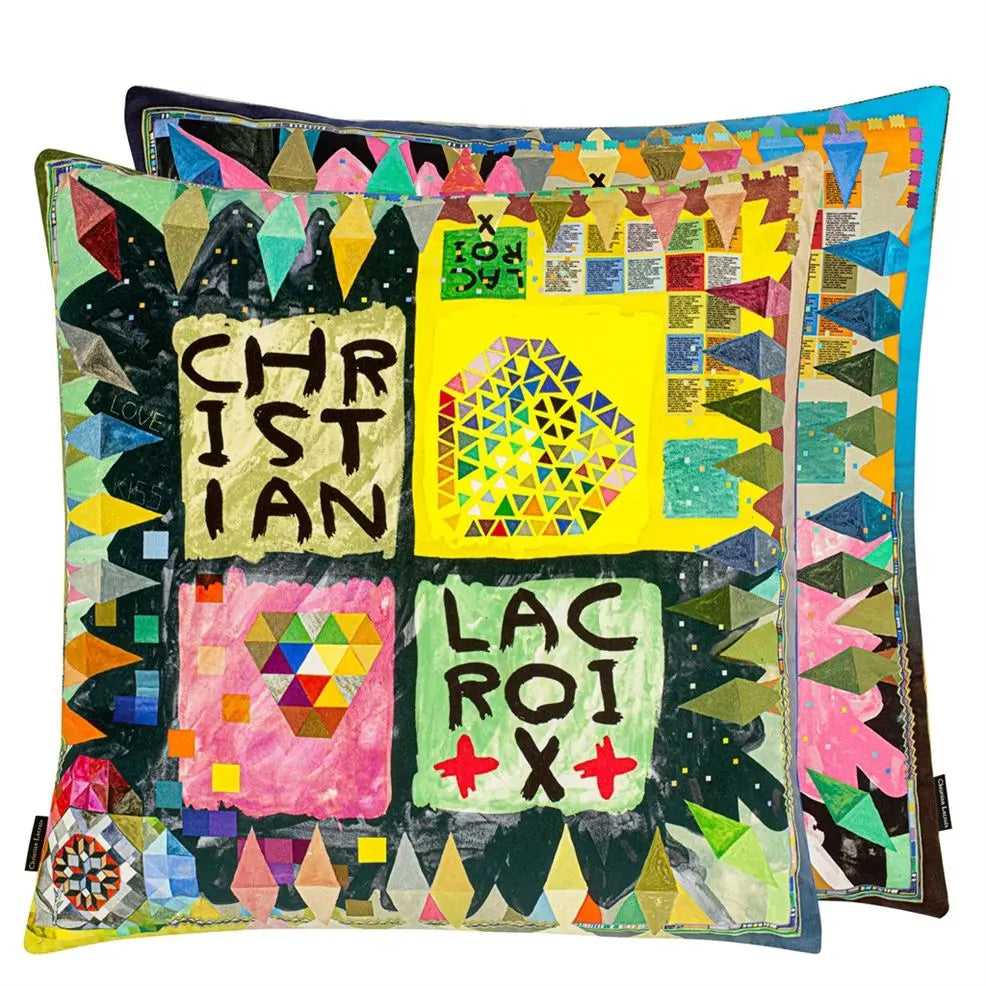 Cushion ARLECCHINO WOOD MULTICOLORE by Christian Lacroix