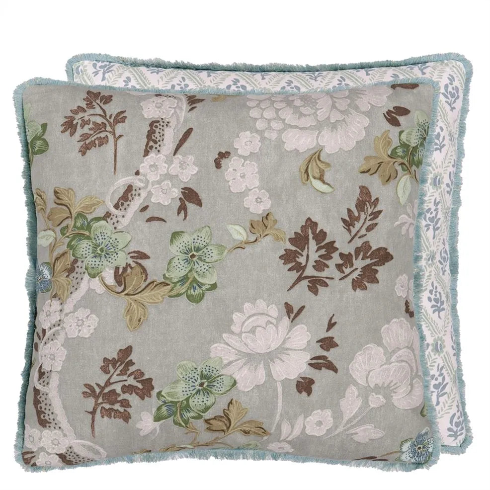 Cushion EAGLE HOUSE DAMASK SEAGRASS by English Heritage