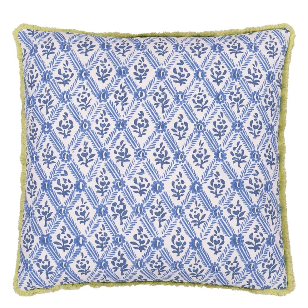 Cushion EAGLE HOUSE DAMASK WOAD by English Heritage