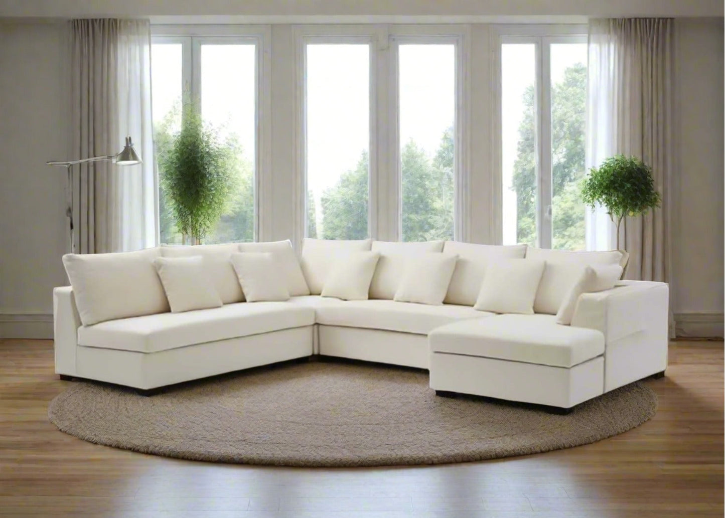 Hugo Sectional Sofa L Shape with Ottoman