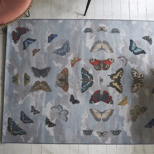 RUG MIRRORED BUTTERFLIES SKY by John Derian