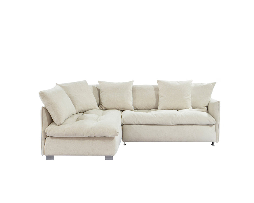 Monet On-Cloud Sectional Sofa L Shape Cozy Natural Tones (Small & Medium)