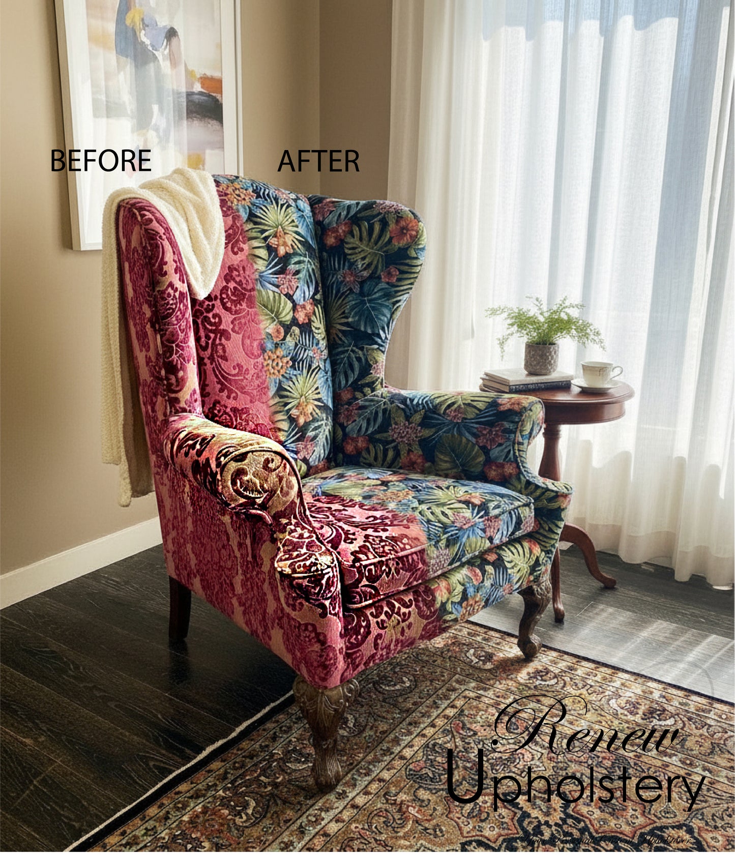 Reupholstery Wingback Armchair