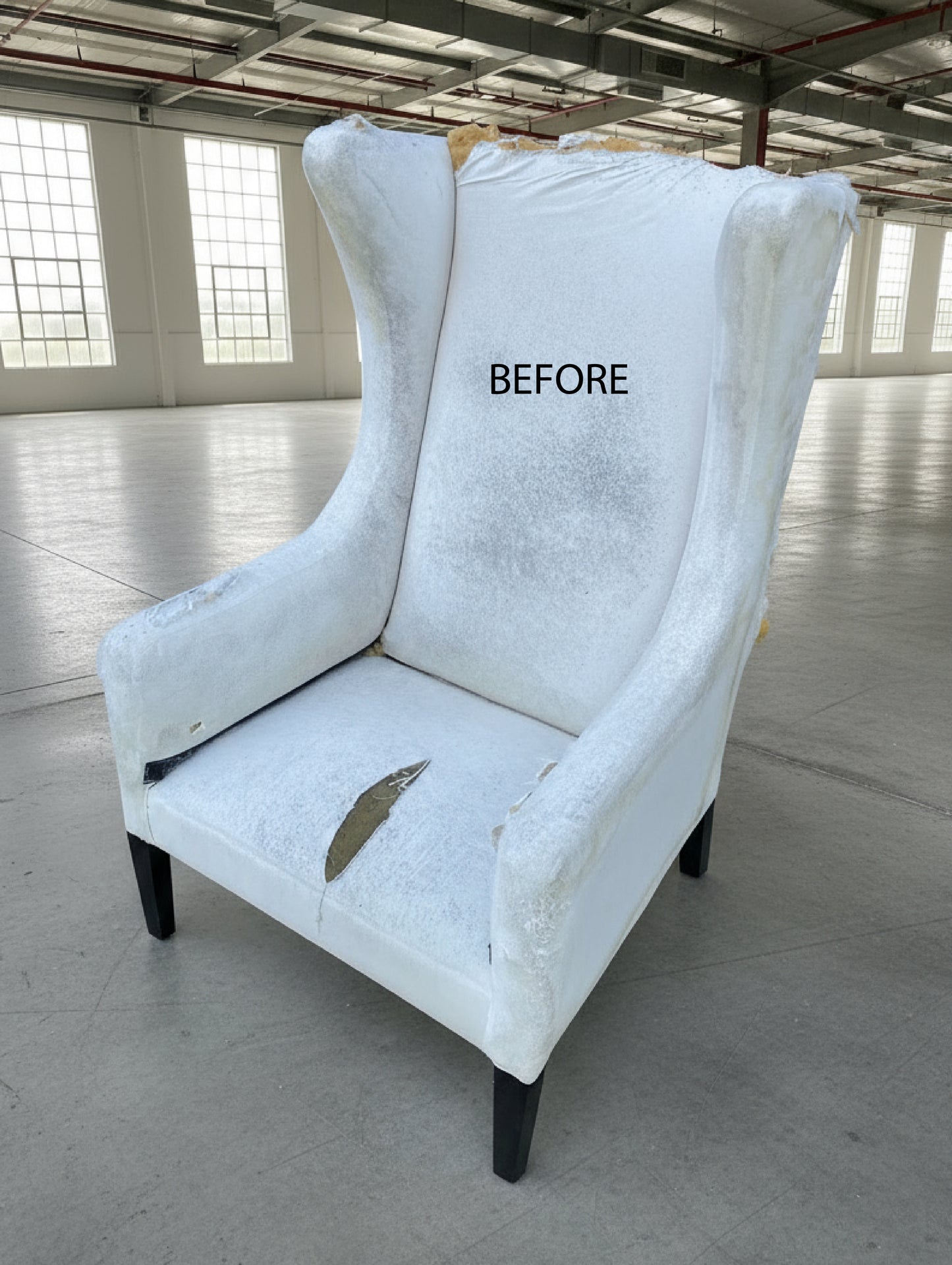 Reupholstery Armchair Highback Winged