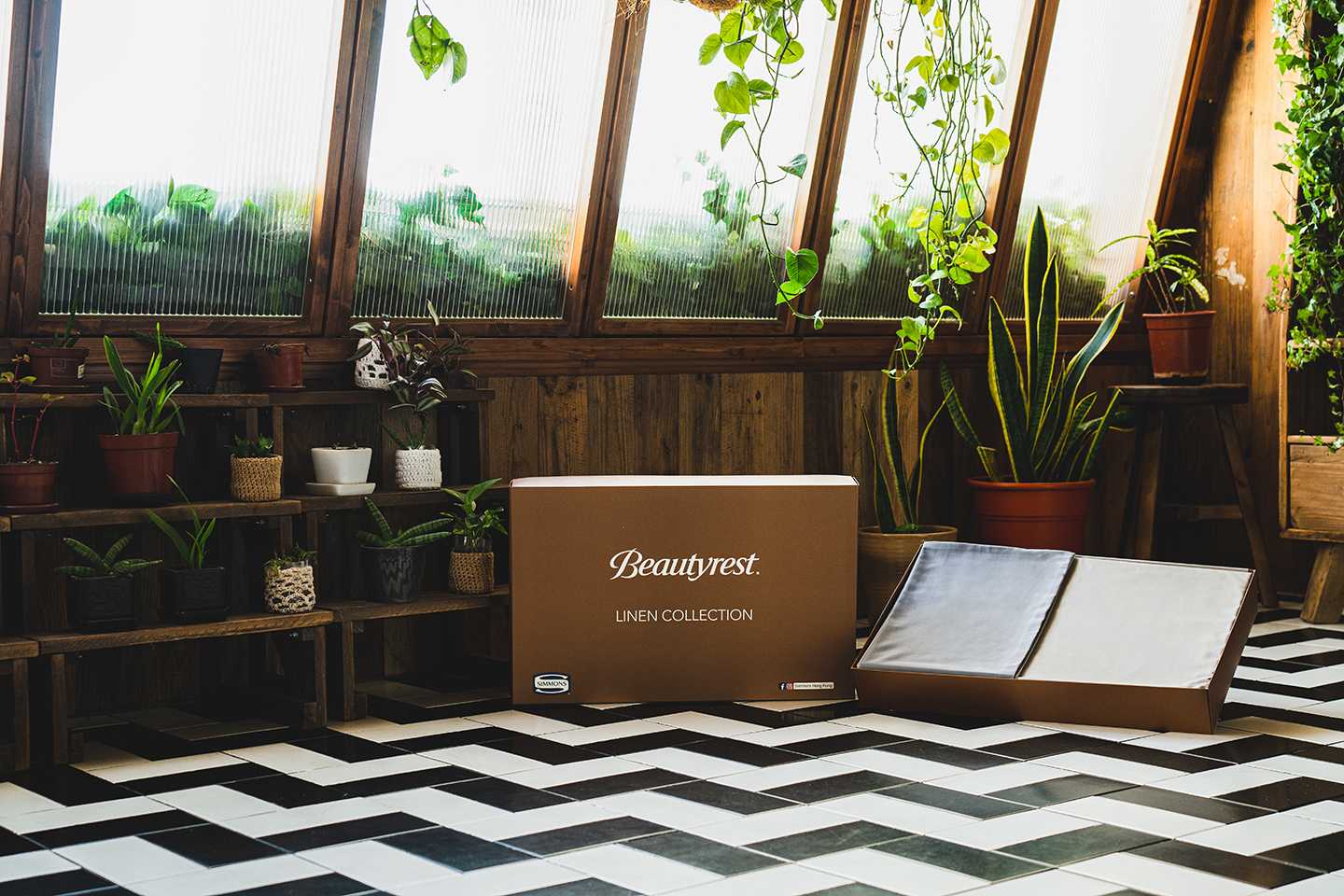 SIMMONS Bed Linen Set (3 part Set) Warm GRAY + Cool GRAY