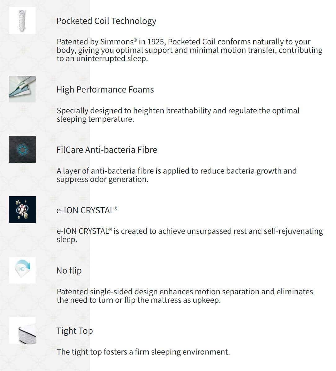 SIMMONS Mattress EXCELSIOR
