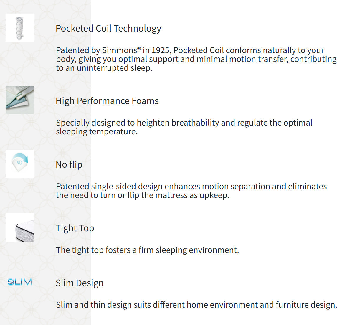 SIMMONS Mattress Beautyrest YURI