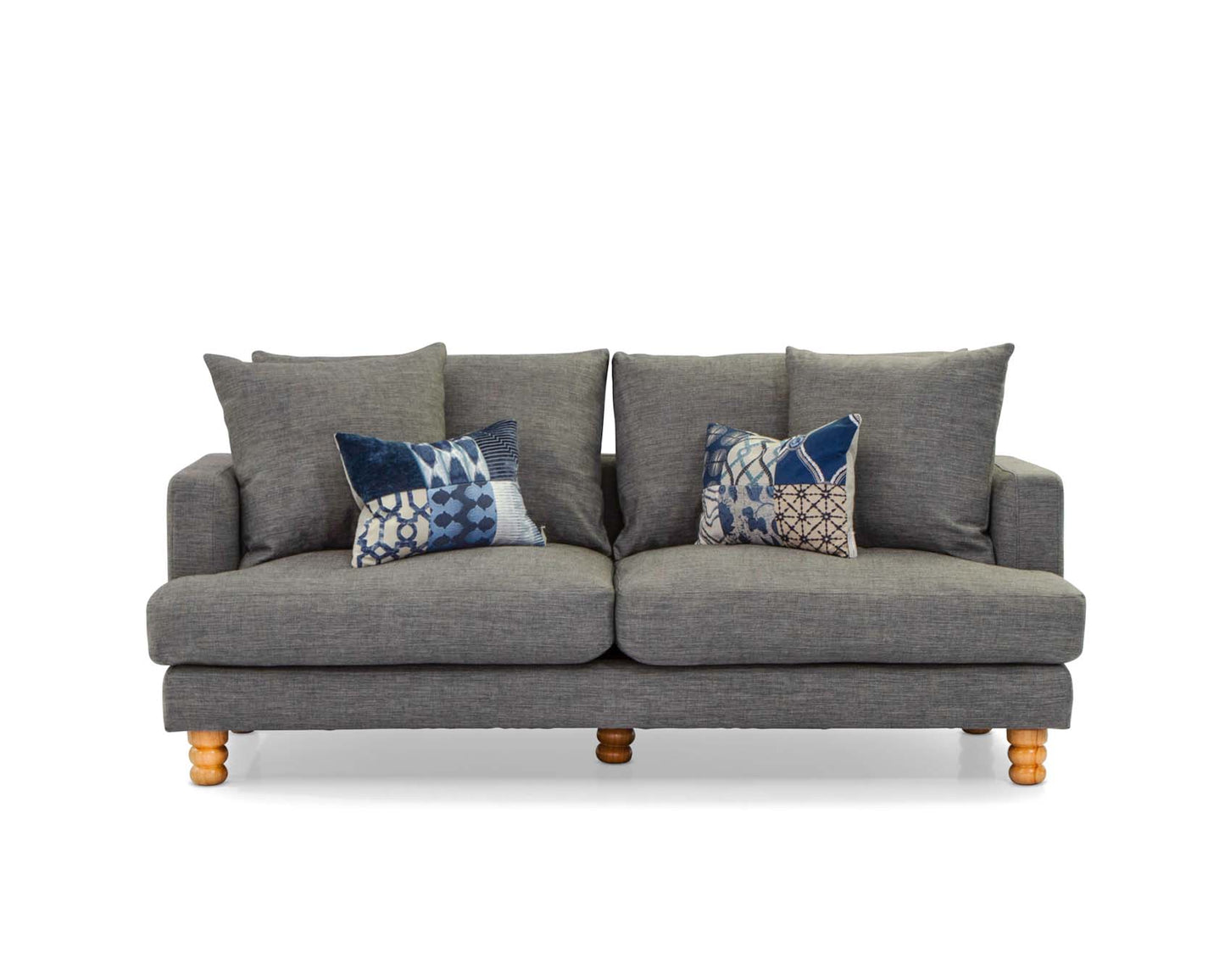 Tregunter Sofa Grey Tone with Turn Wood Legs