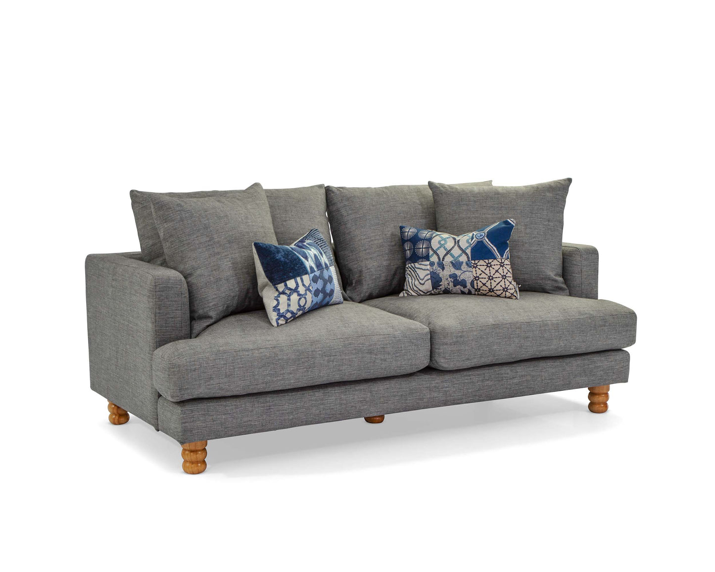 Tregunter Sofa Grey Tone with Turn Wood Legs