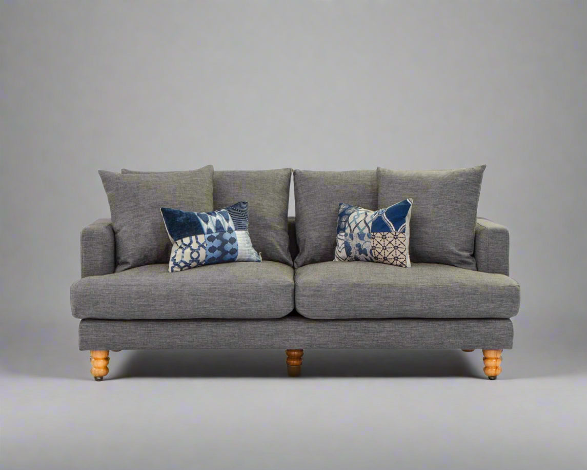 Tregunter Sofa Grey Tone with Turn Wood Legs