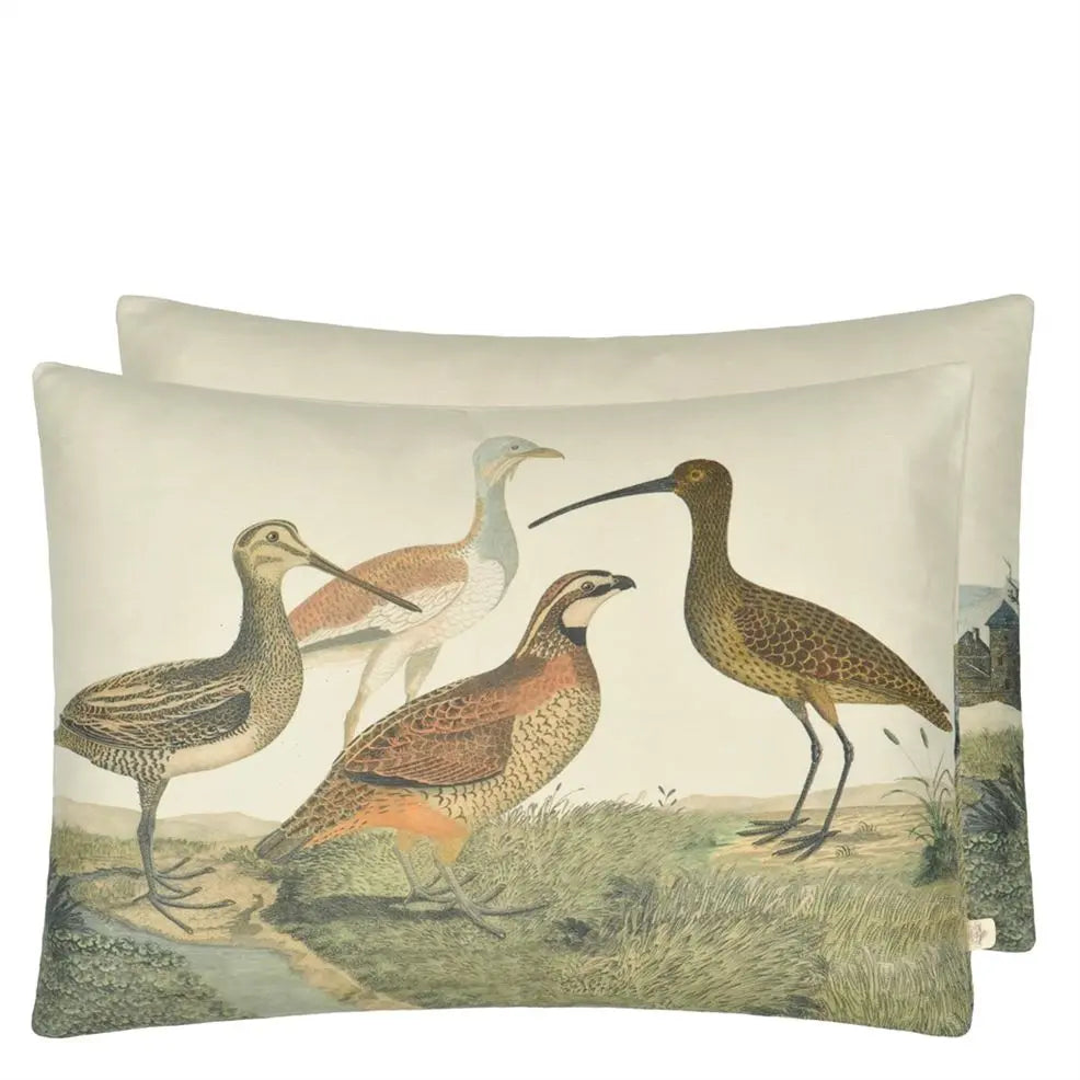 Cushion BIRDS OF A FEATHER PARCHMENT by John Derian