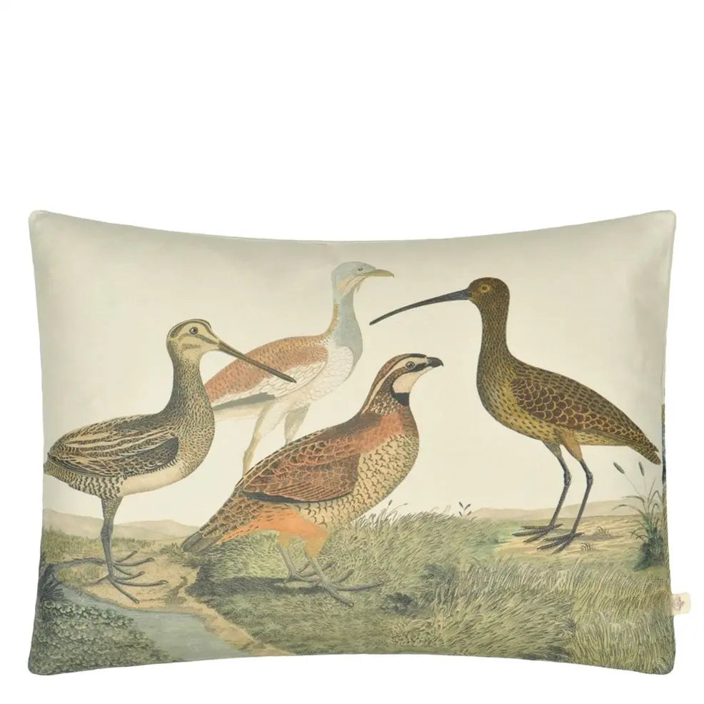 Cushion BIRDS OF A FEATHER PARCHMENT by John Derian