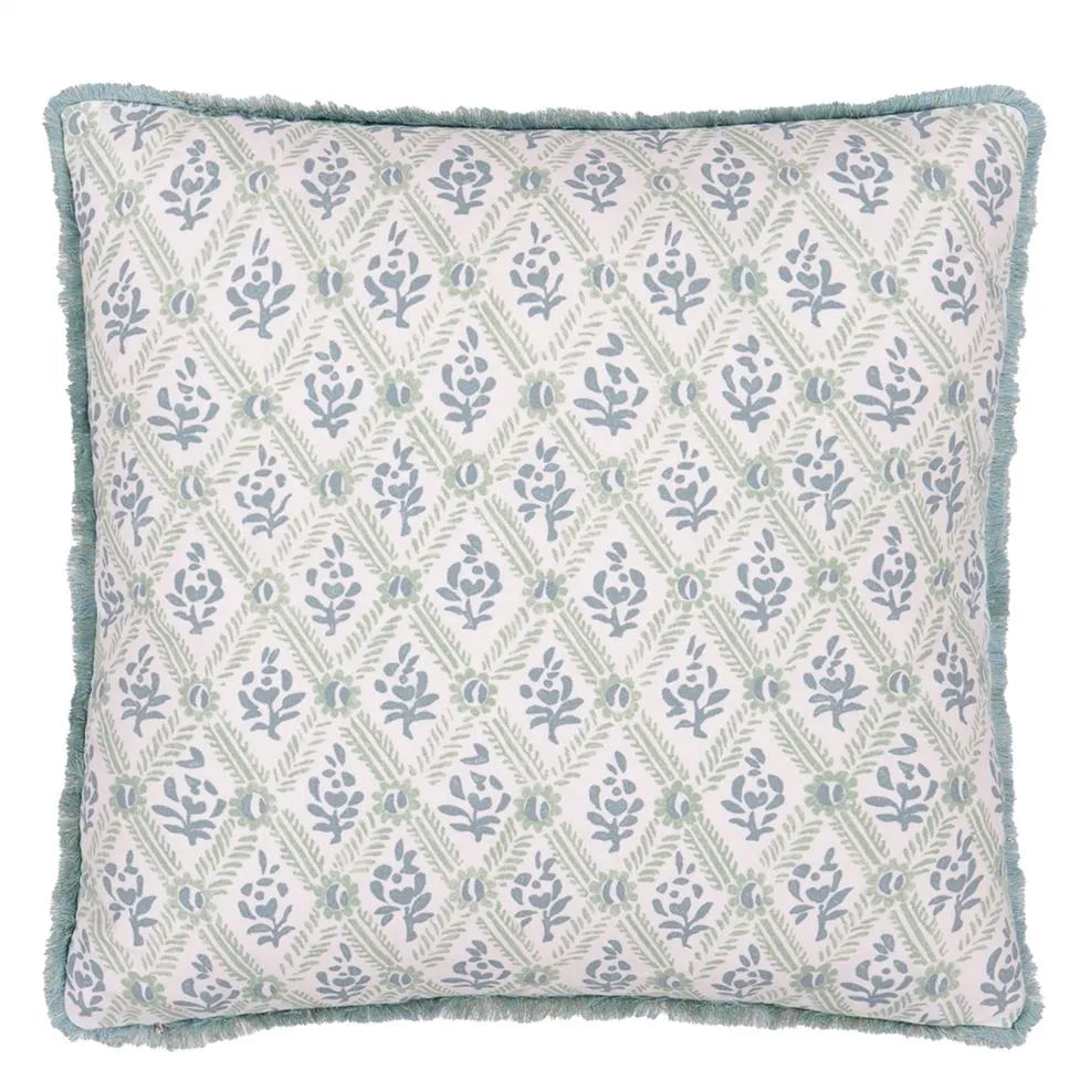 Cushion EAGLE HOUSE DAMASK SEAGRASS by English Heritage