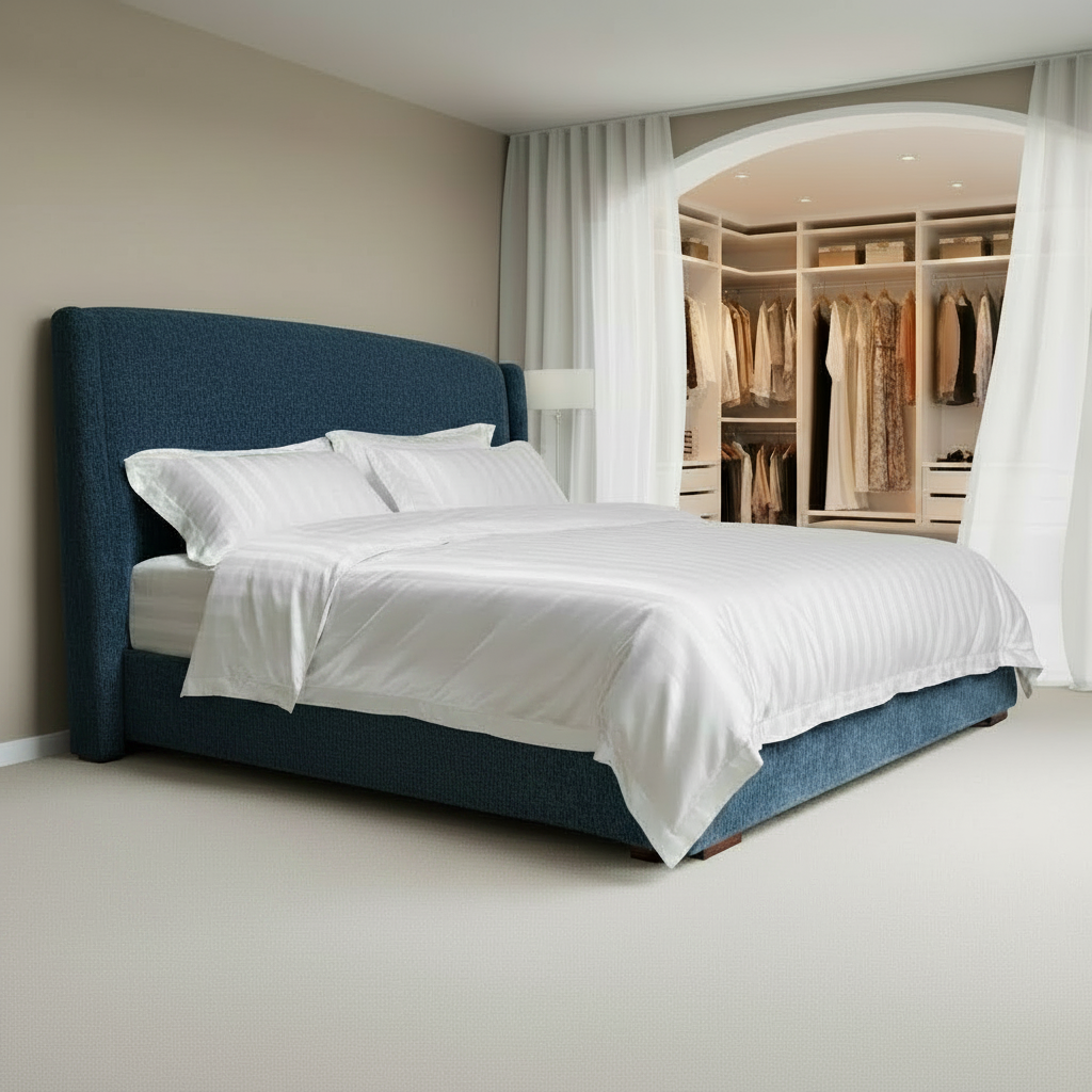 Georgetown Wingback Bed with Drawers Storage