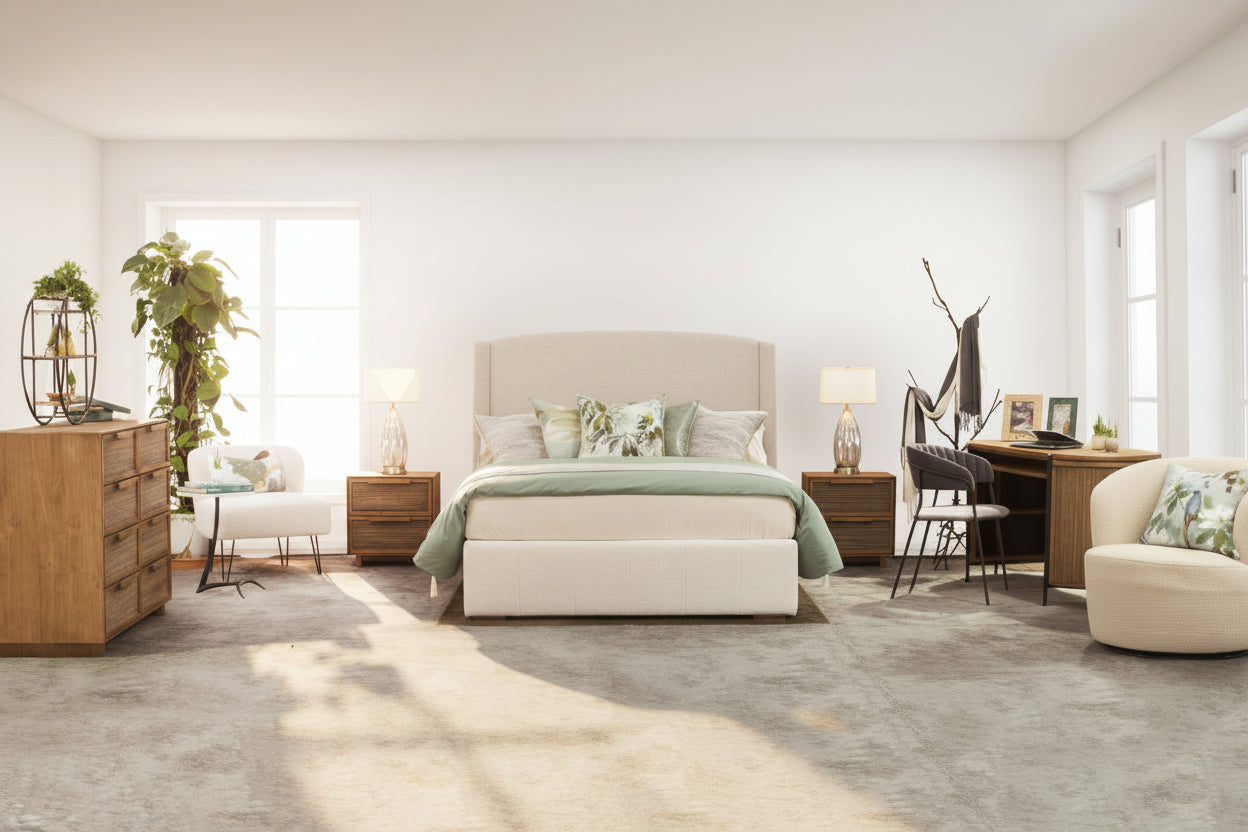 Georgetown Wingback Bed with Hydraulic Storage