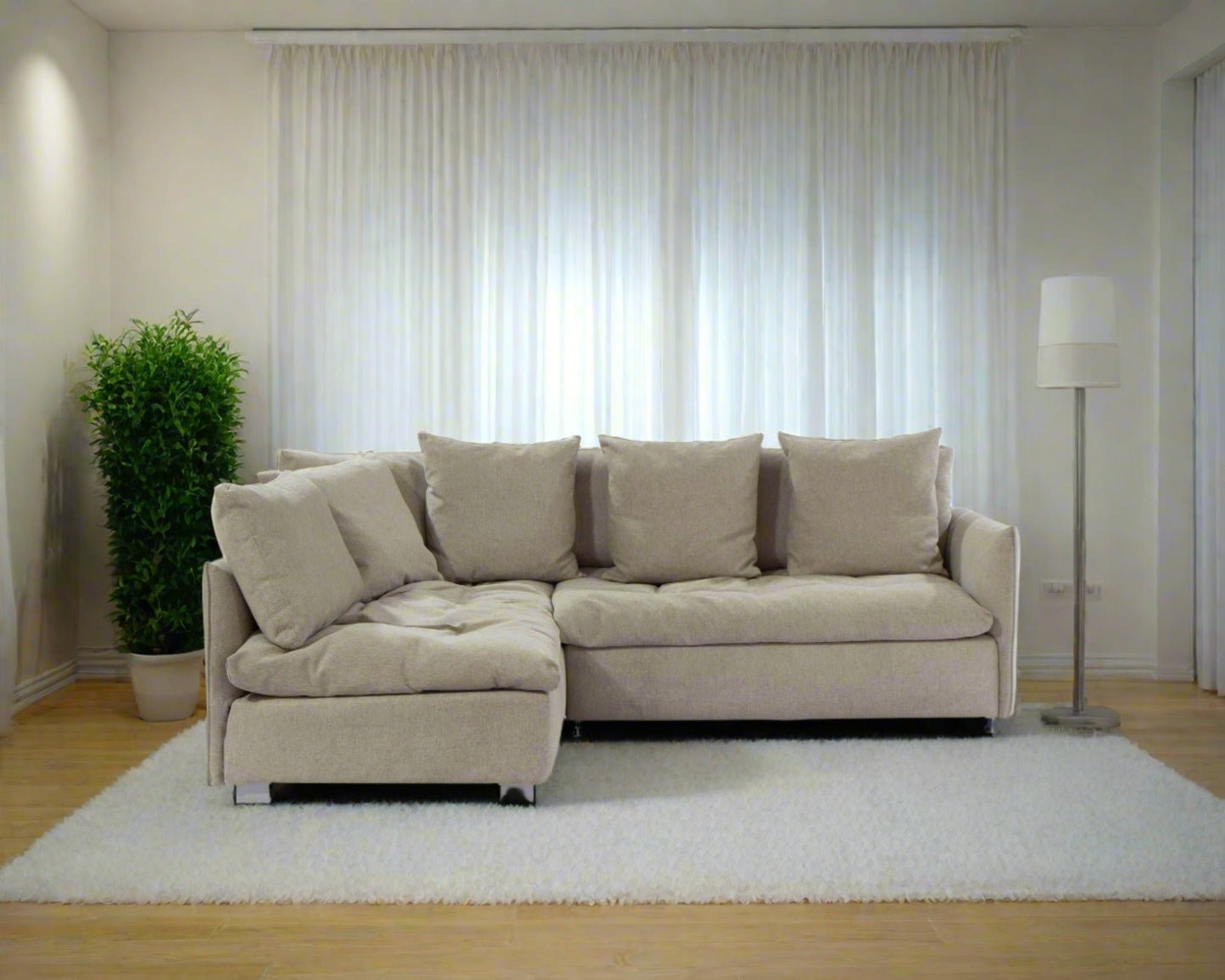Monet On-Cloud Sectional Sofa L Shape Earth Tones (Small & Medium)