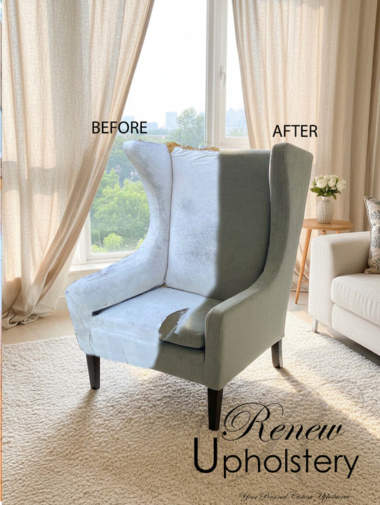 Reupholstery Armchair Highback Winged